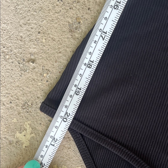 New Amazon Black Ribbed Bodysuit - Picture 9 of 12